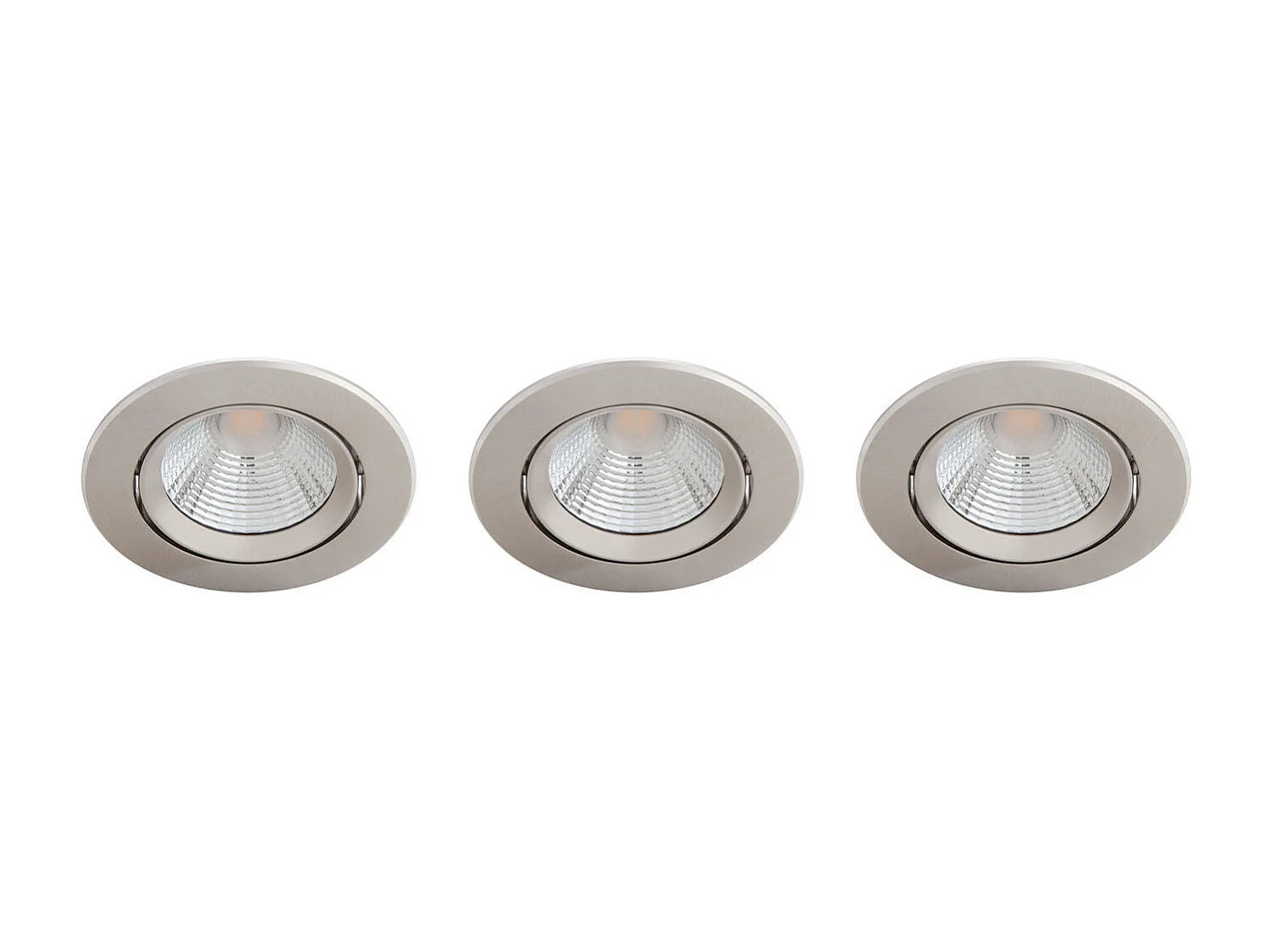 Pack de 3 Spots Downlight LED  Dimmable Sparkle 5.5W Coupe Ø 70mm Blanc