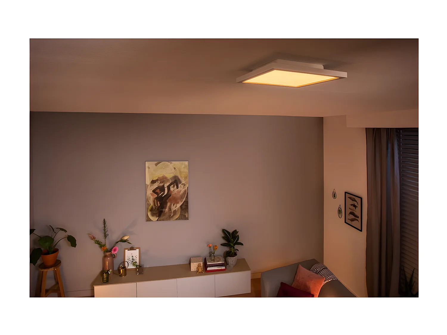 Plafonnier LED CCT Carré White Ambiance Aurelle 46.5W  Hue
