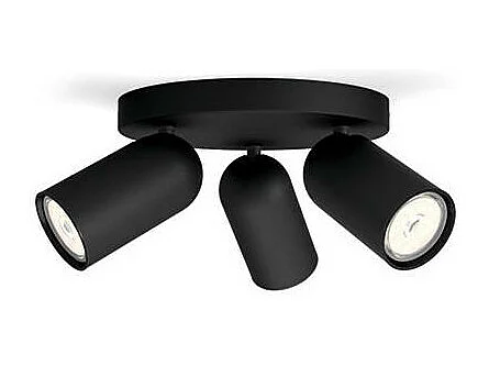 Plafonnier  3 Spots Pongee Noir