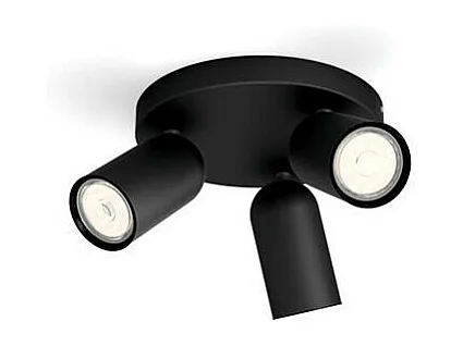 Plafonnier  3 Spots Pongee Noir