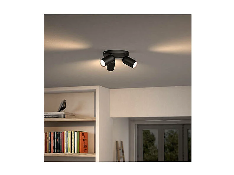 Plafonnier  3 Spots Pongee Noir