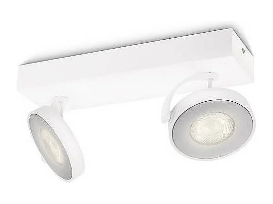 Lampada da Soffitto LED Regolabile Orientabile WarmGlow 2x4.5W Clockwork Bianco