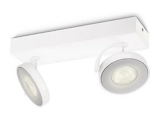 Lampada da Soffitto LED Regolabile Orientabile WarmGlow 2x4.5W Clockwork Bianco