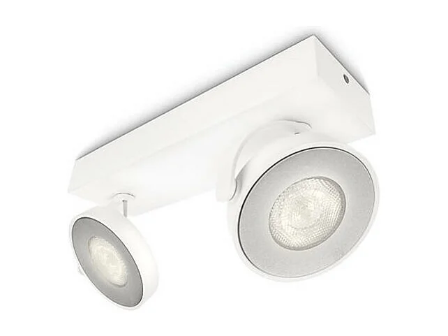Lampada da Soffitto LED Regolabile Orientabile WarmGlow 2x4.5W Clockwork Bianco
