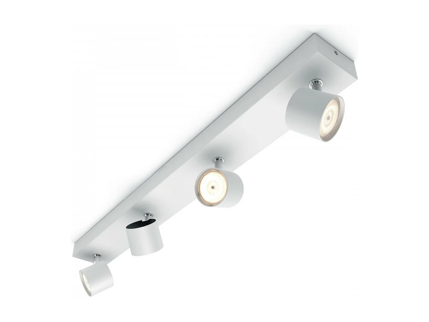 TechBrey Lámpara de Techo LED Regulable WarmGlow 4 Focos 4x4.5W PHILIPS Star