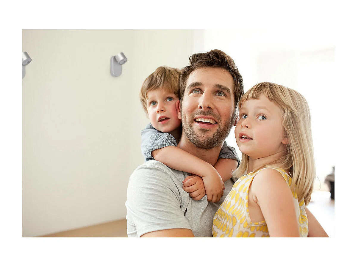 Lampada da Soffitto LED con Un Faretto 4.5W Star Argento