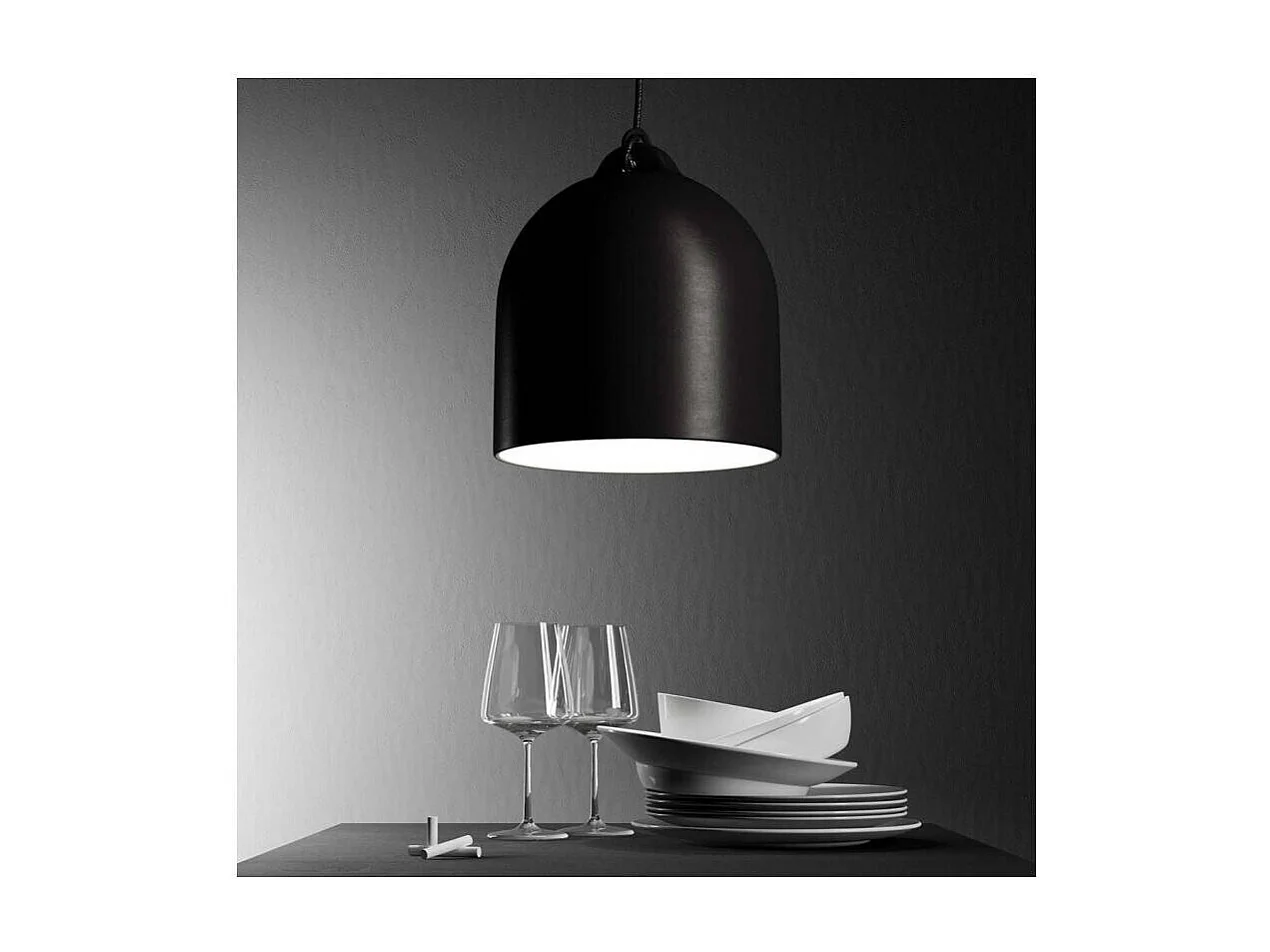 Lampada a Sospensione CREATIVE-CABLES Modello PDM_ Campana M Nero