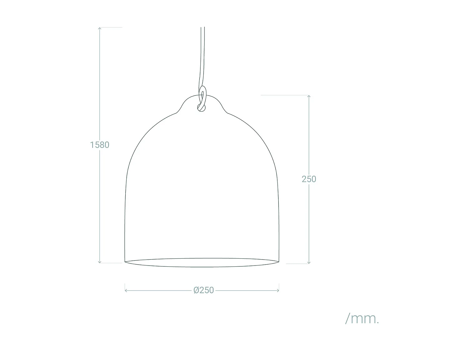 Lampada a Sospensione CREATIVE-CABLES Modello PDM_ Campana M Nero