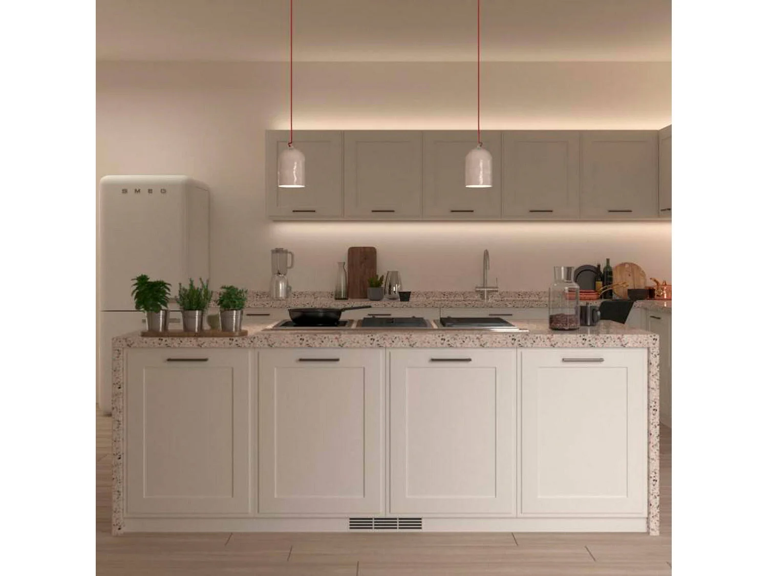 Lampada a Sospensione CREATIVE-CABLES Modello PDM Mini Campana XS Bianco Lucido