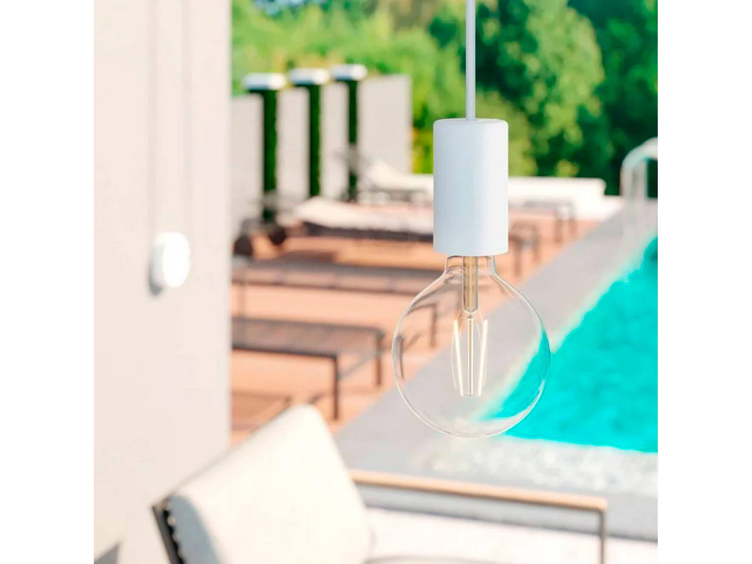 TechBrey Lámpara Colgante Aluminio Descentralizada para Exterior IP65 Eiva Elegant Creative-Cables PDEBIEL0150SM01