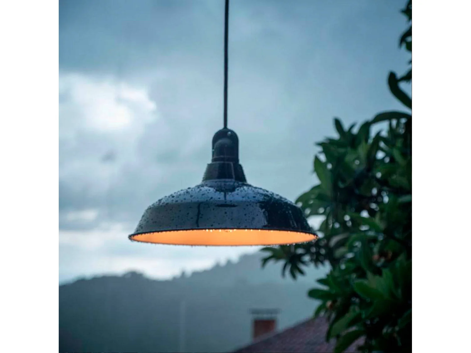 Lampada a Sospensione con Paralume in Aluminio per Esterni IP65 Eiva Elegant PDENE50SM01PAM11VBL CREATIVE-CABLES Nero