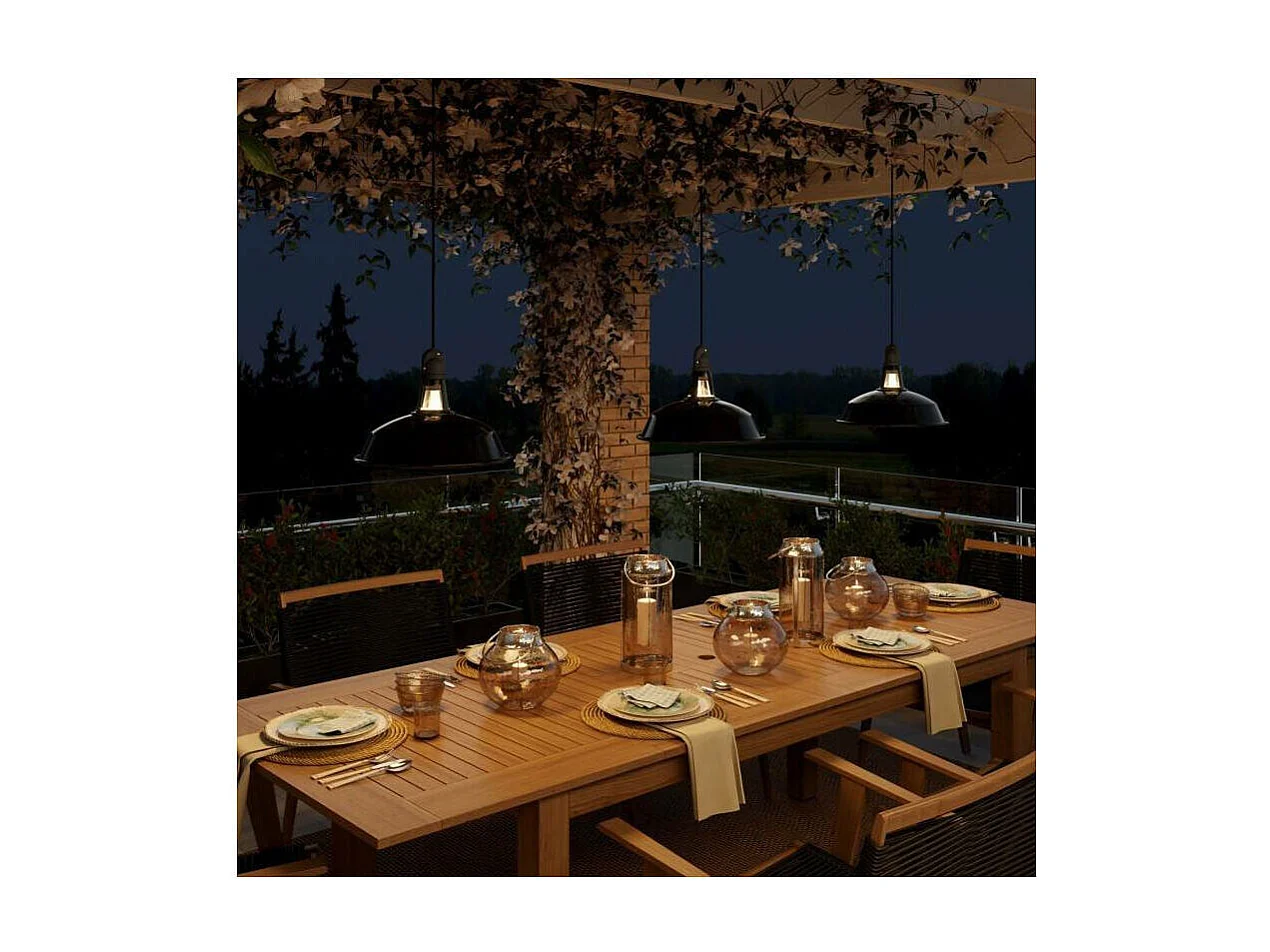 Lampada a Sospensione con Paralume in Aluminio per Esterni IP65 Eiva Elegant PDENE50SM01PAM11VBL CREATIVE-CABLES Nero