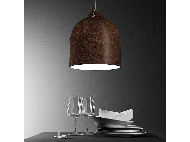 Lampada a Sospensione CREATIVE-CABLES Modello PDM_ Campana M Ossido