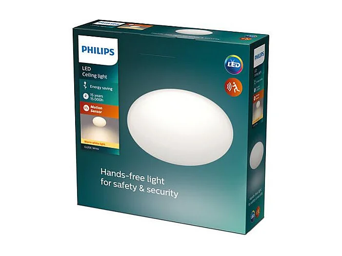 TechBrey Plafón LED 12W PHILIPS CL253 Sensor de Movimiento Radar