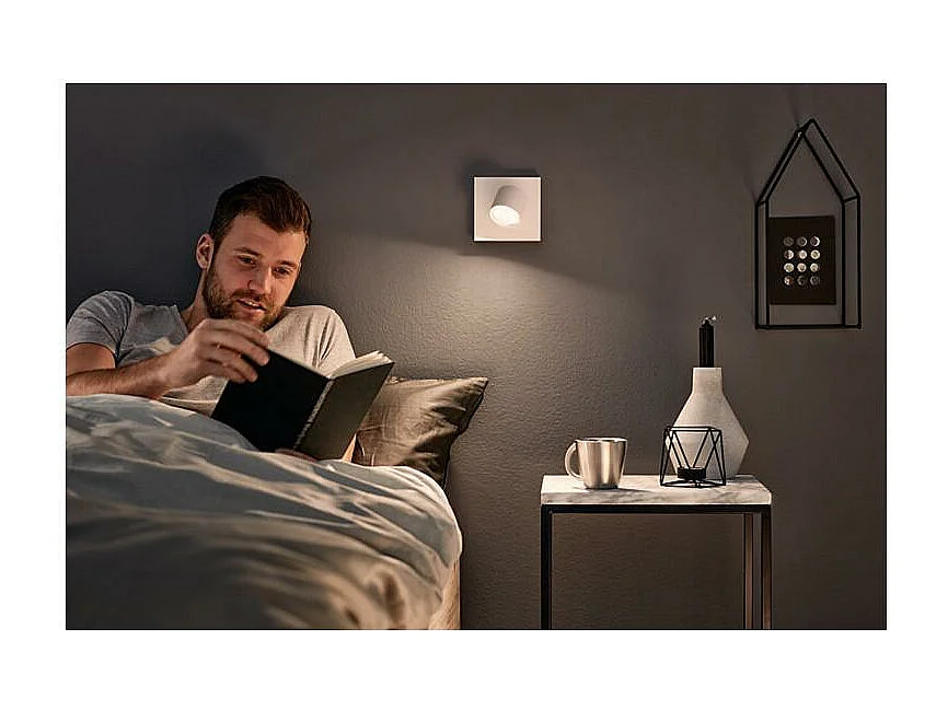 Plafonnier LED Dimmable WarmGlow avec 1 Spot 4.5W  Star Blanc 2200 - 2700K