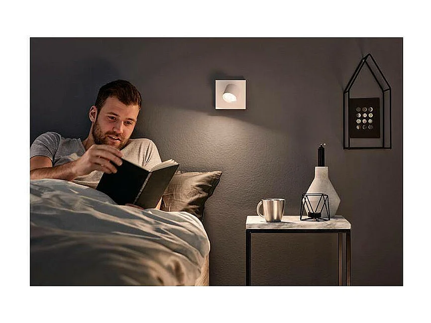 Plafonnier LED Dimmable WarmGlow avec 1 Spot 4.5W  Star Blanc 2200 - 2700K