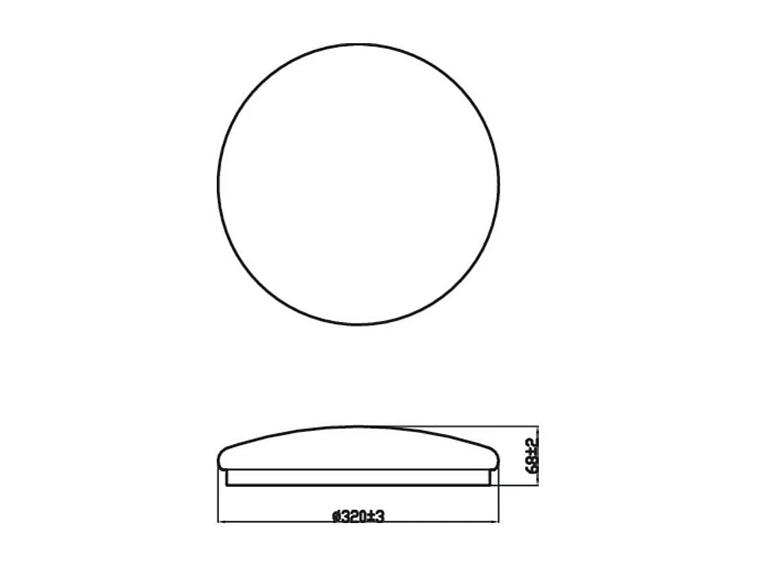Plafonnier LED  Moire II 17W Blanc chaud 2700K