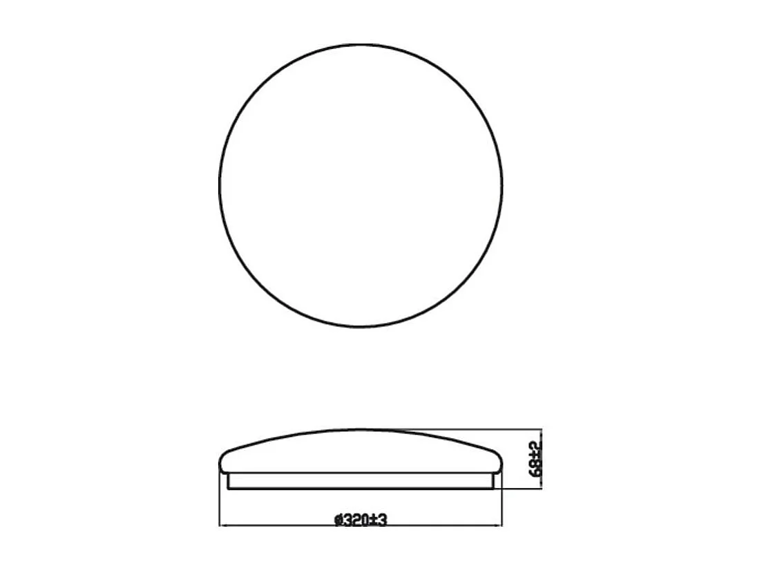 Plafonnier LED  Moire II 17W 2700K Blanc chaud