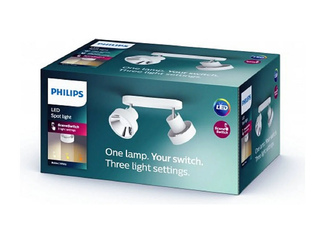 Plafonnier LED  2 Spots Bukko 4.3W Blanc