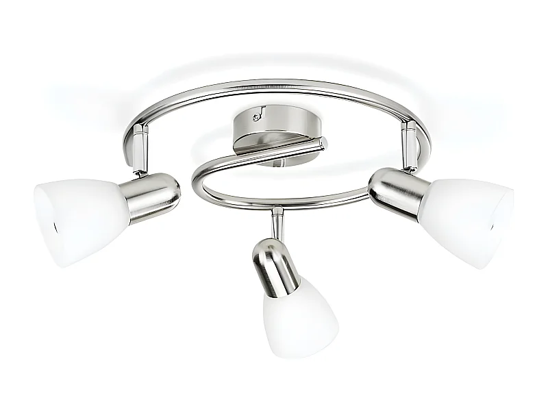 TechBrey Lámpara de Techo 3 Focos Espiral PHILIPS Burlap