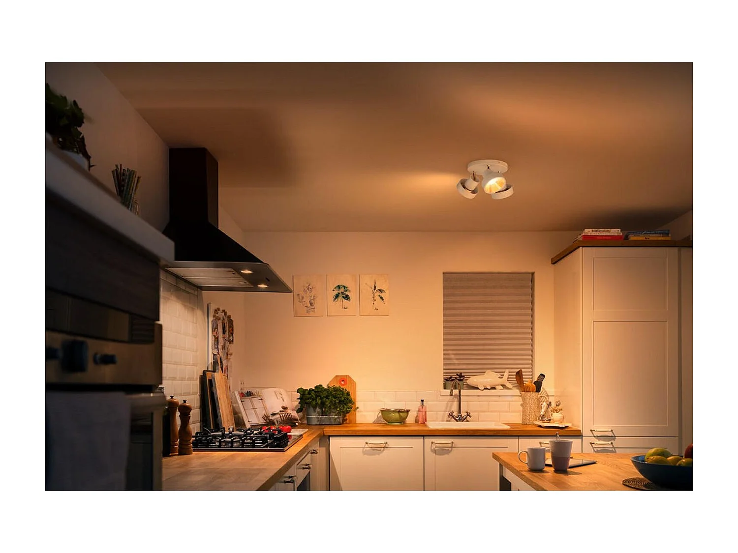 Plafonnier LED  3 Spots Bukko 3x4.3W Blanc