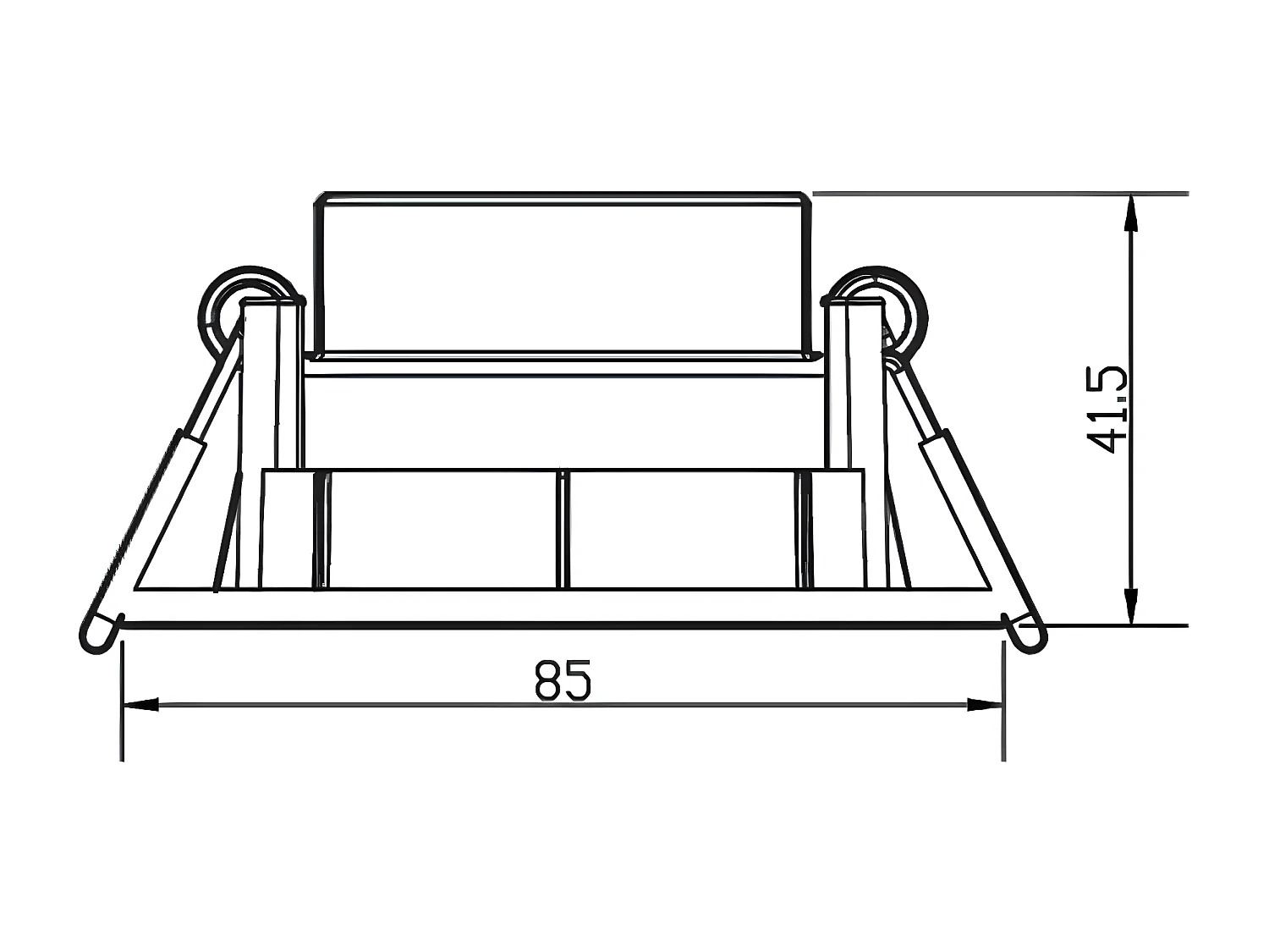 Pack de 3 Spots Downlight LED  Taragon 4.5W Coupe Ø 70mm Blanc  2700K