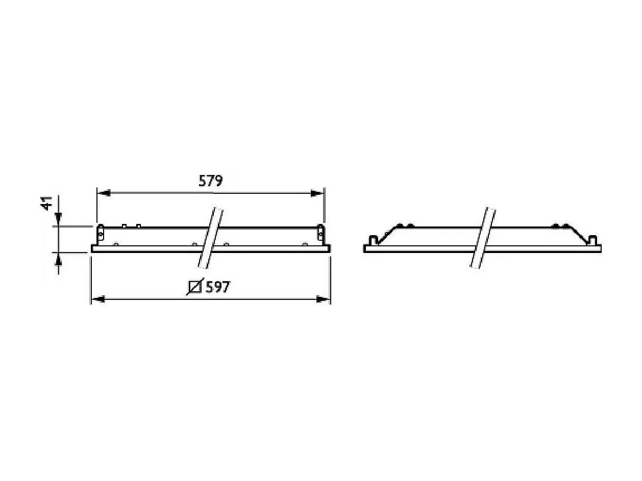 TechBrey Panel LED 60x60 cm 34W Doble Haz 3400lm PHILIPS Ledinaire RC060B W60L60