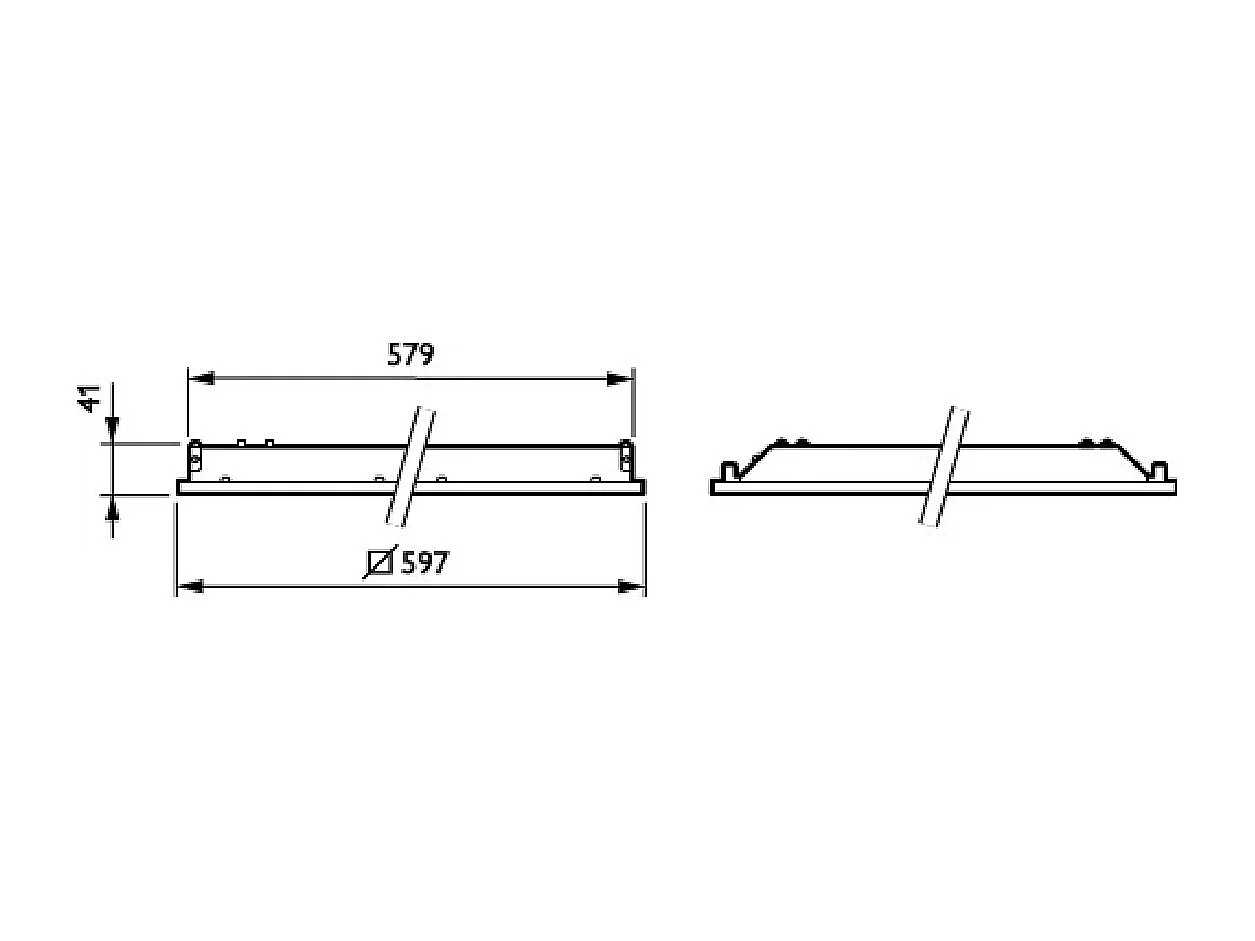 TechBrey Panel LED 60x60 cm 34W Doble Haz 3400lm PHILIPS Ledinaire RC060B W60L60