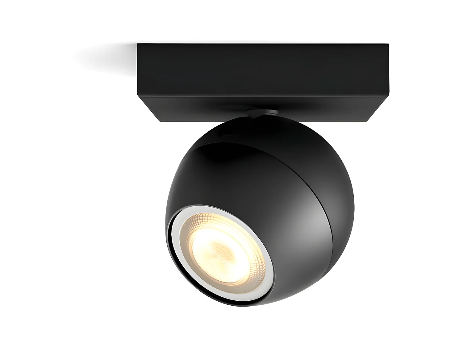 Lampada da Soffitto White Ambiance Un Faretto GU10 Hue Buckram Nero