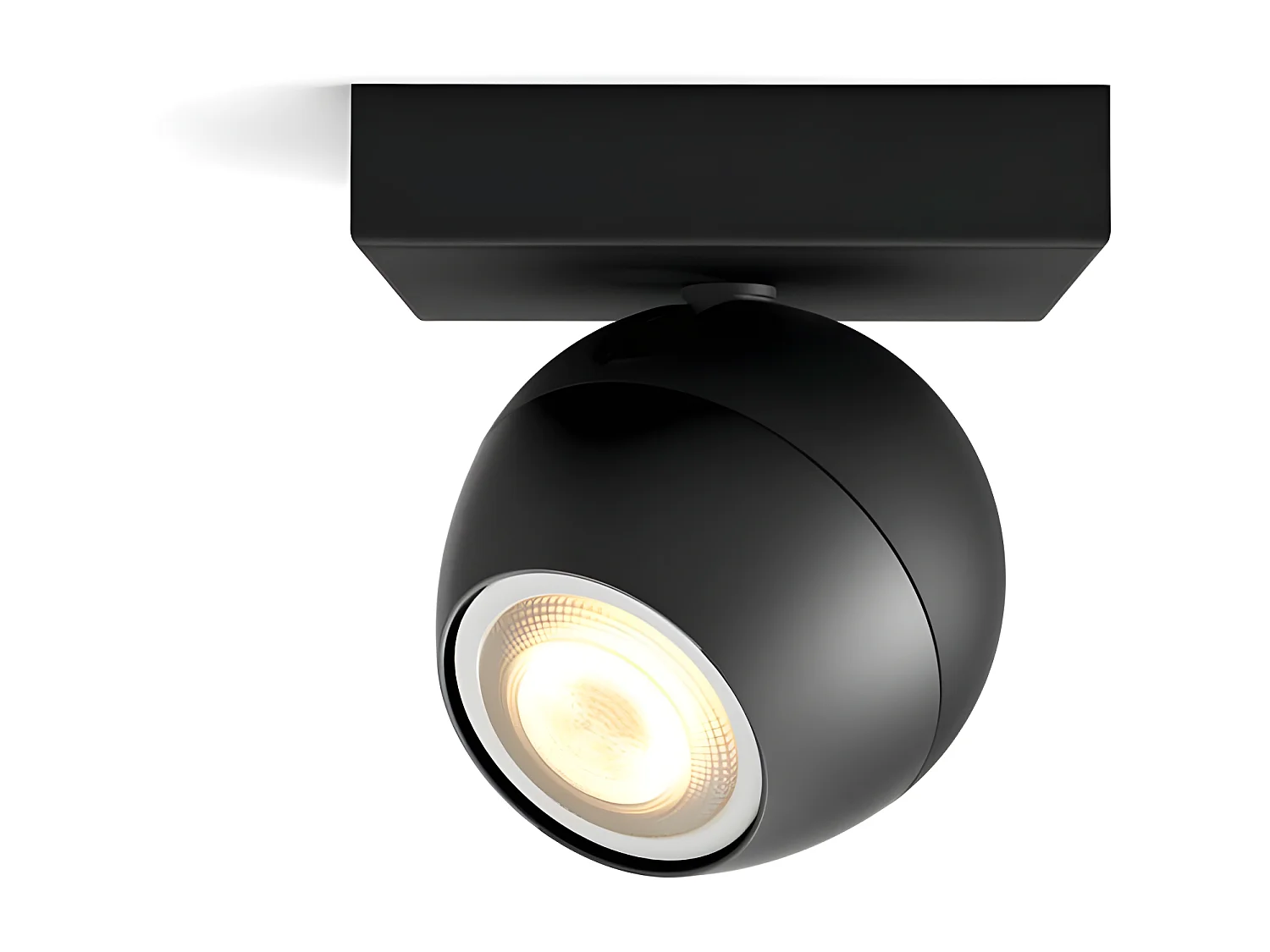 Lampada da Soffitto White Ambiance Un Faretto GU10 Hue Buckram Nero