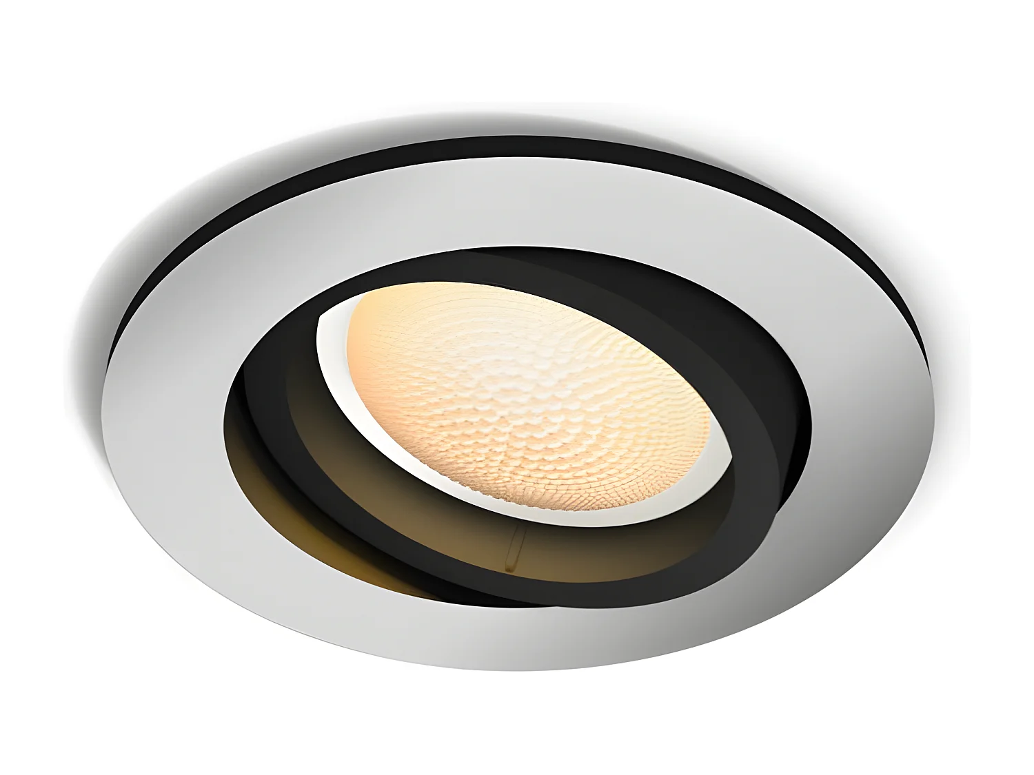 Spot Downlight White Ambiance Milliskin GU10  Hue Coupe Ø 70mm Aluminium