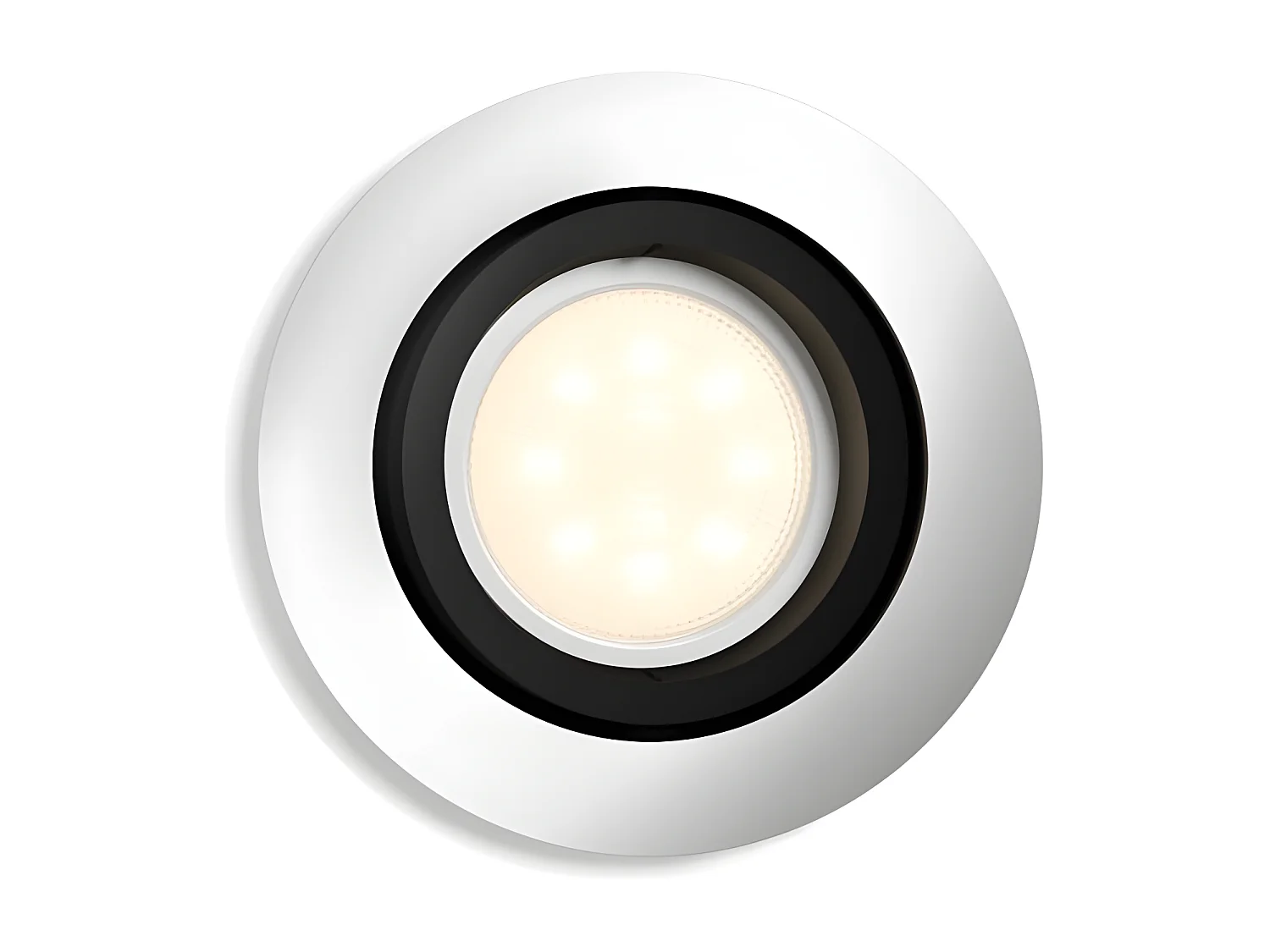 Spot Downlight White Ambiance Milliskin GU10  Hue Coupe Ø 70mm Aluminium