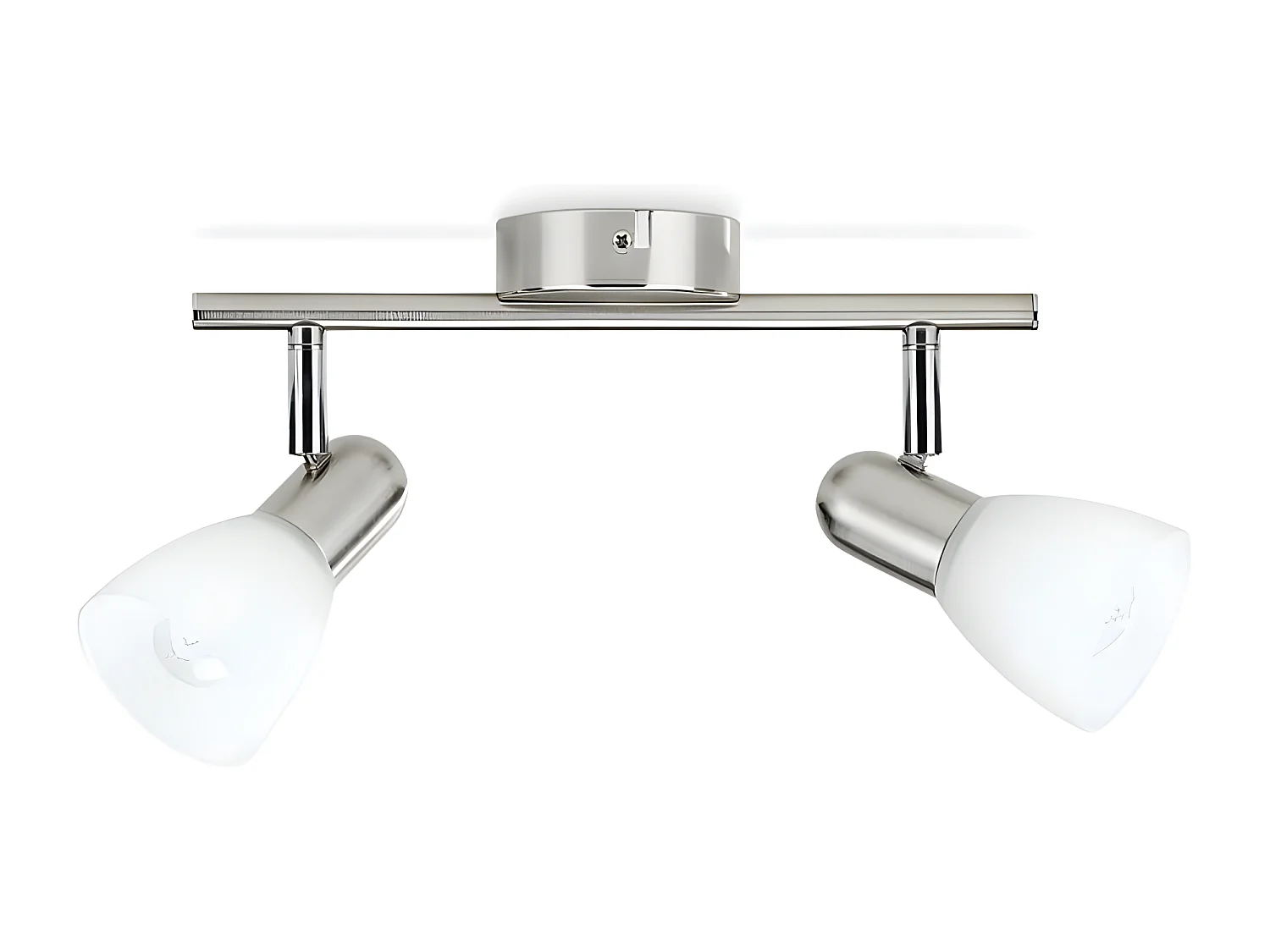 Plafonnier  2 Spots Burlap Chromé