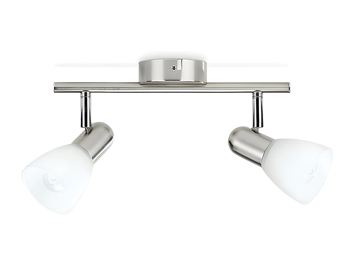 Plafonnier  2 Spots Burlap Chromé