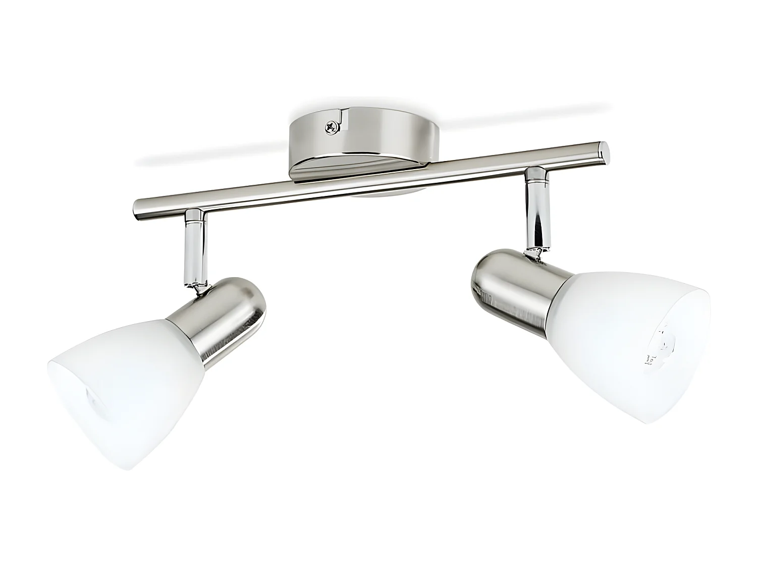 Lampada da Soffitto con Due Faretti Burlap Cromato