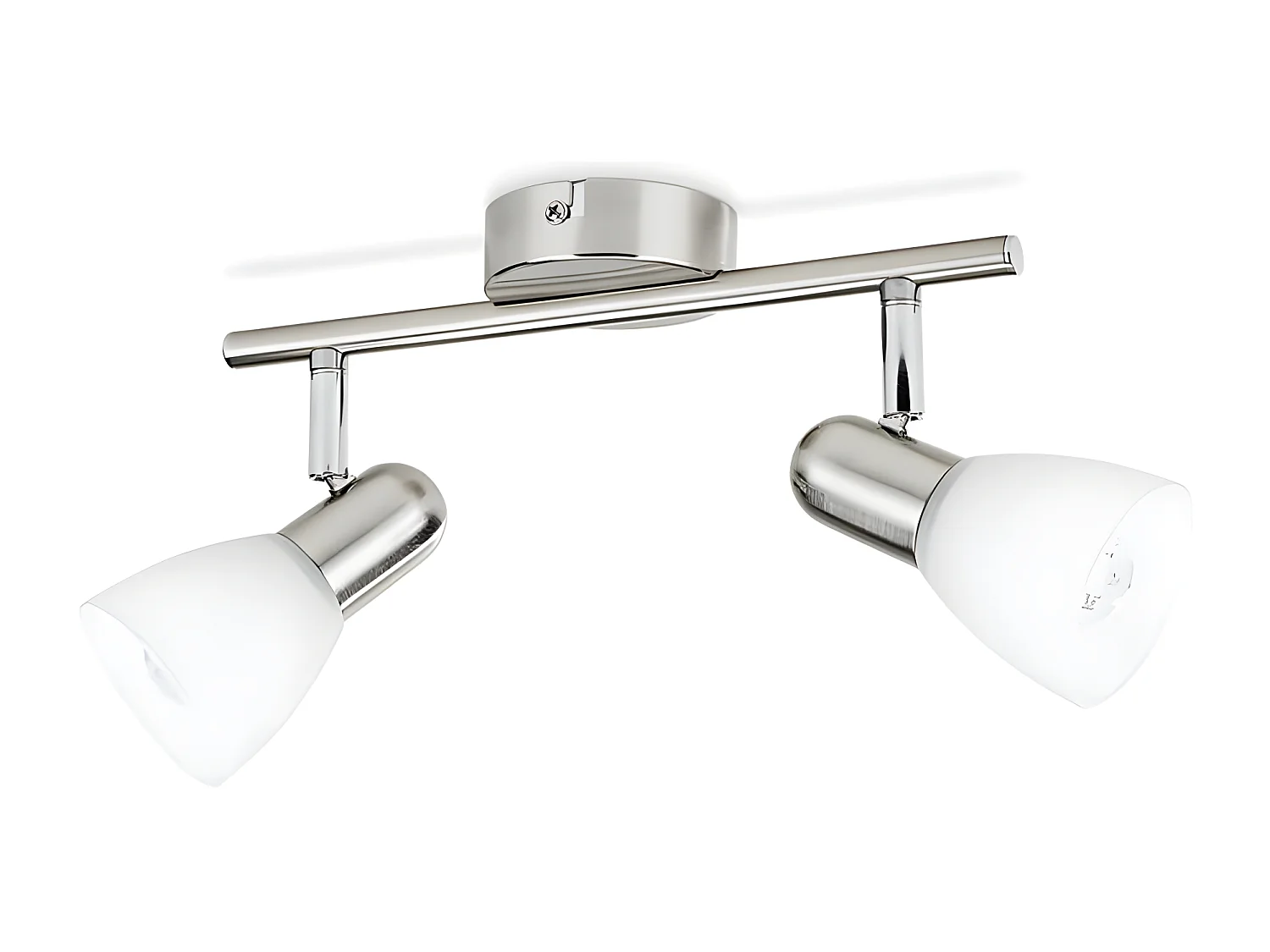 Lampada da Soffitto con Due Faretti Burlap Cromato