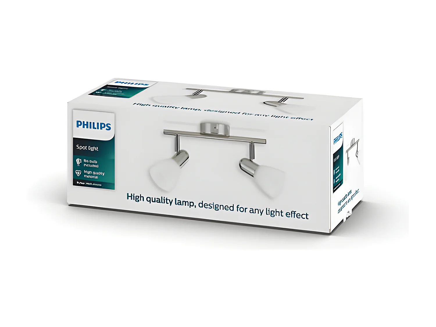 Lampada da Soffitto con Due Faretti Burlap Cromato