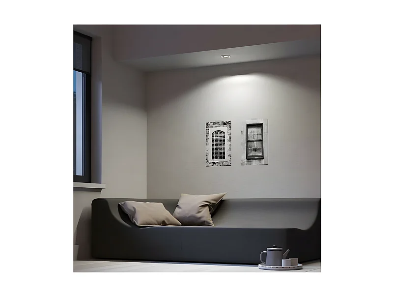 Spot Downlight White Ambiance Milliskin Rallonge GU10  Hue Coupe Ø 70mm Blanc