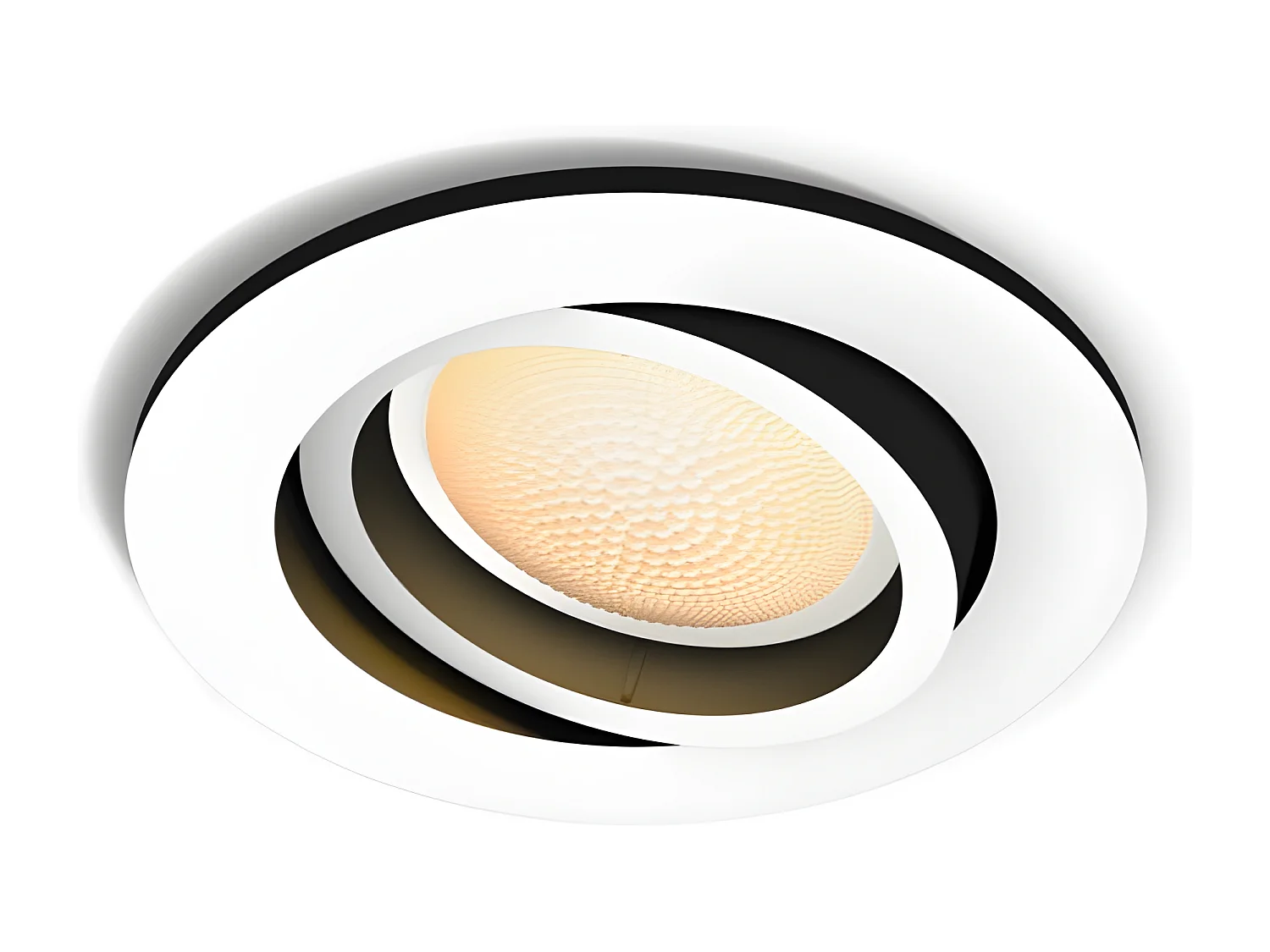 Spot Downlight White Ambiance Milliskin Rallonge GU10  Hue Coupe Ø 70mm Blanc