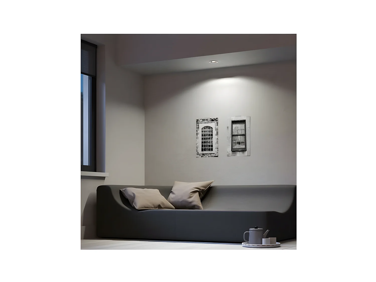 Spot Downlight White Ambiance Milliskin Rallonge GU10  Hue Coupe Ø 70mm Blanc