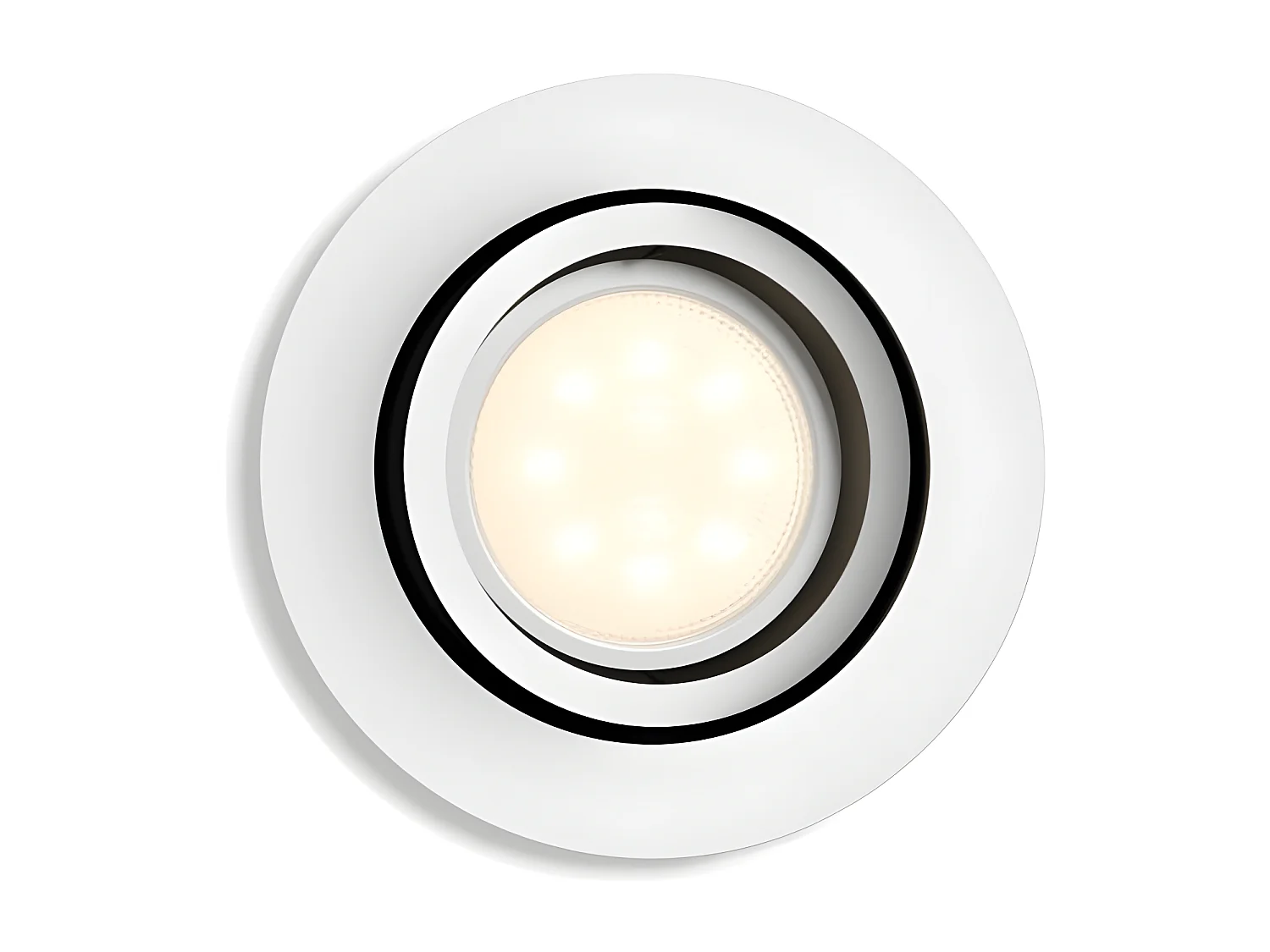 Spot Downlight White Ambiance Milliskin Rallonge GU10  Hue Coupe Ø 70mm Blanc