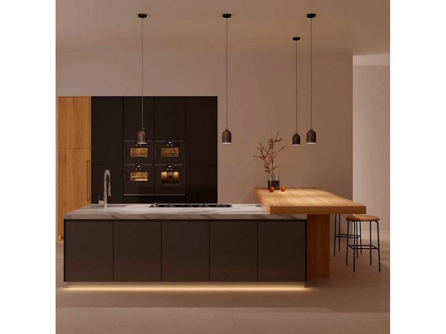 Lampada a Sospensione CREATIVE-CABLES Modello PDM Mini Campana XS Ossido