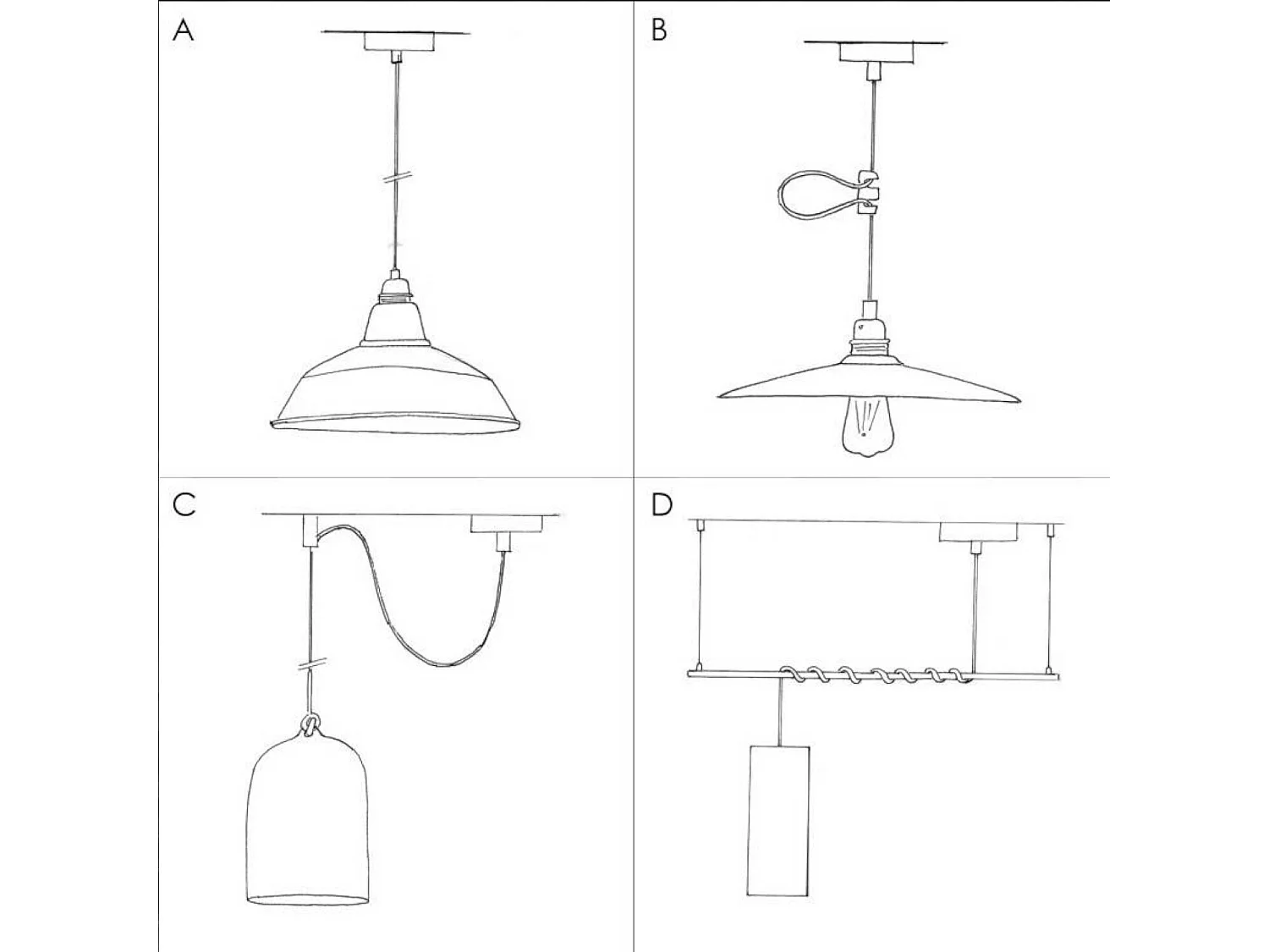 Lampada a Sospensione Modello PDMCRRM04KPAC01CG Prisma CREATIVE-CABLES Grigio Grafite