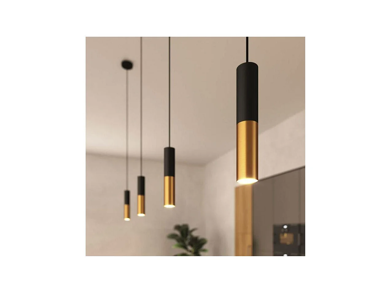 TechBrey Lámpara Colgante Creative-Cables Modelo PSMV_ Pantalla Doble Tub-E14