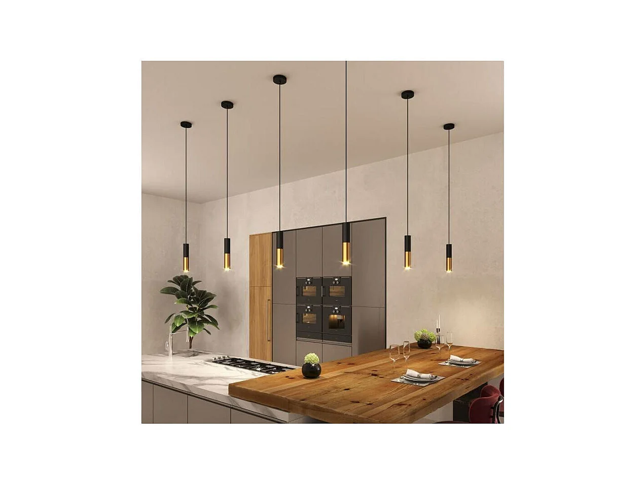 TechBrey Lámpara Colgante Creative-Cables Modelo PSMV_ Pantalla Doble Tub-E14