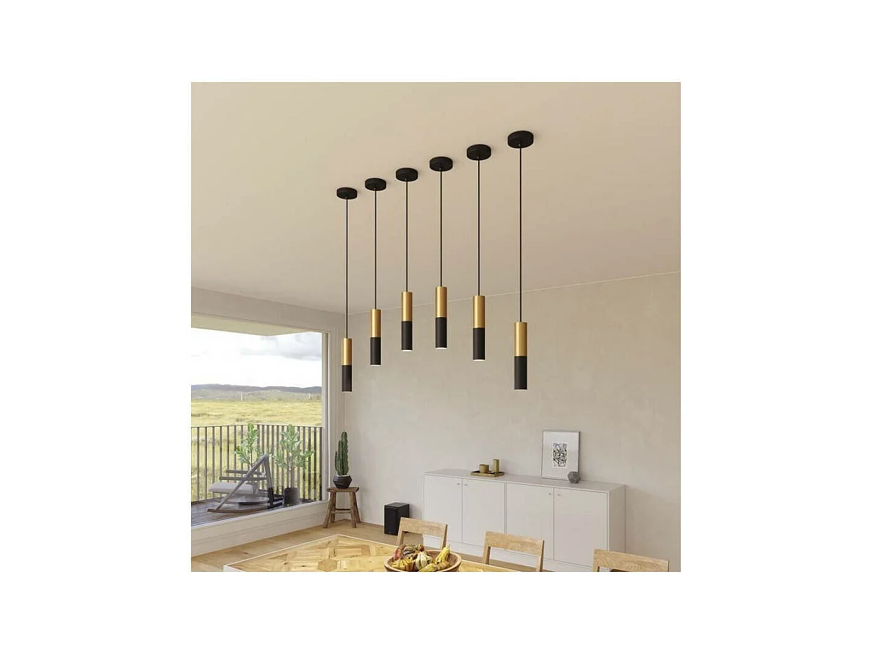 TechBrey Lámpara Colgante Creative-Cables Modelo PSMV_ Pantalla Doble Tub-E14