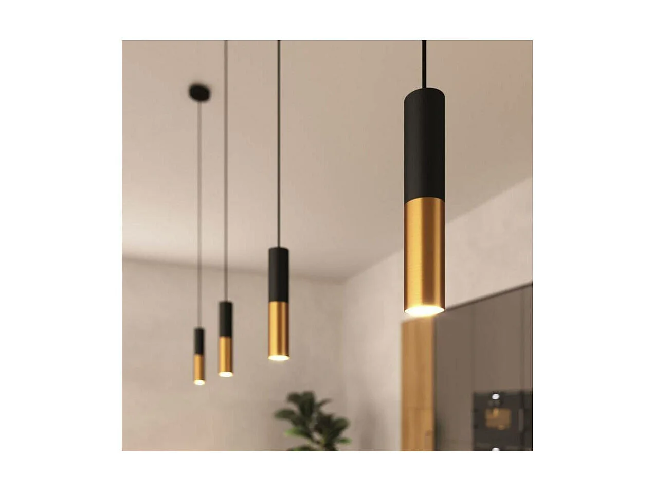 TechBrey Lámpara Colgante Creative-Cables Modelo PSMV_ Pantalla Doble Tub-E14