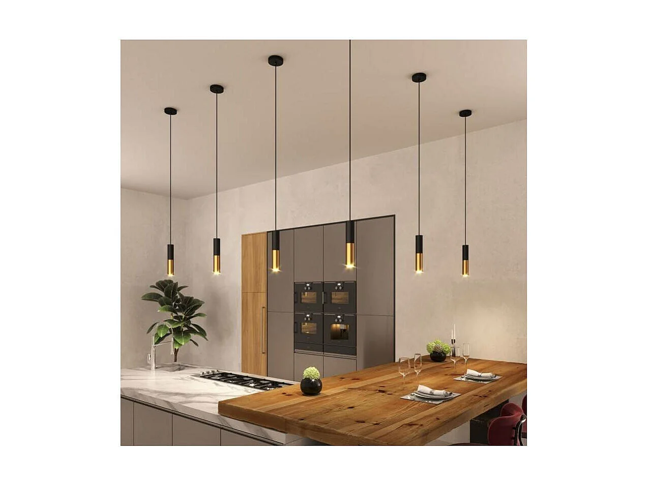 TechBrey Lámpara Colgante Creative-Cables Modelo PSMV_ Pantalla Doble Tub-E14