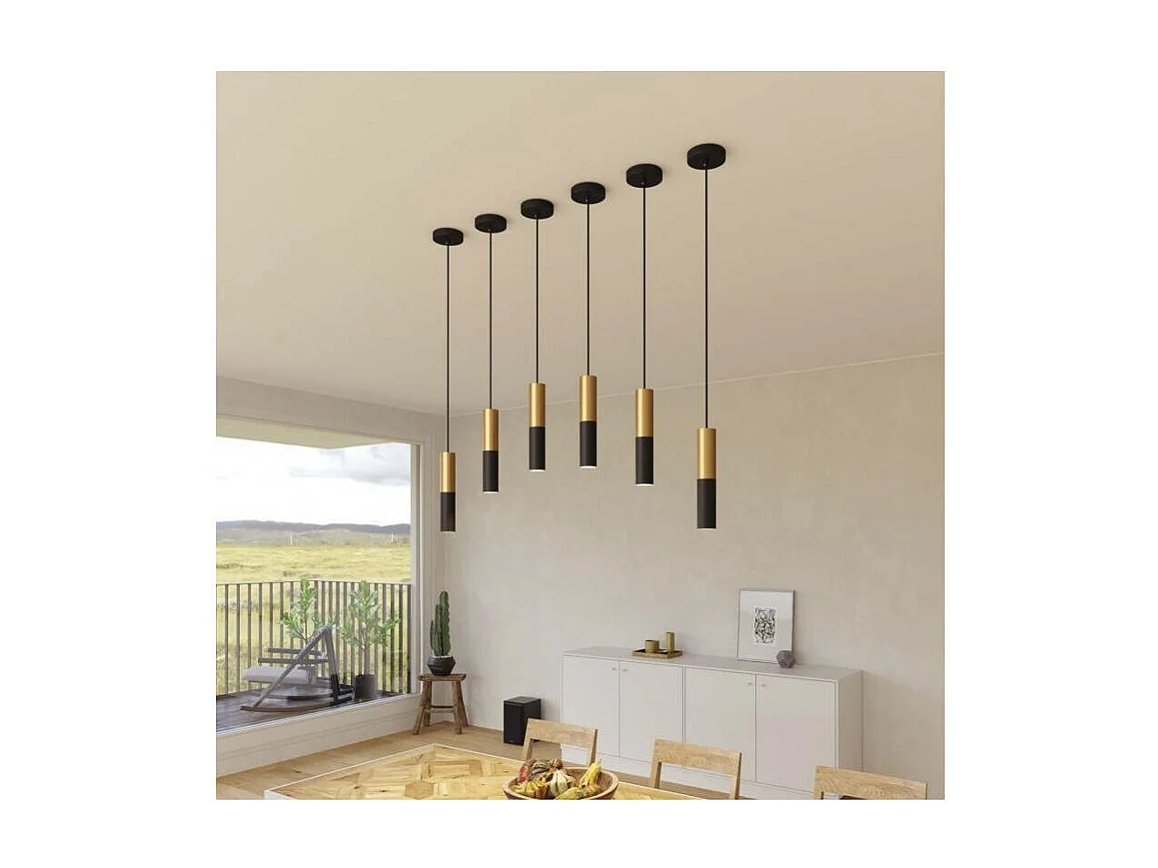 TechBrey Lámpara Colgante Creative-Cables Modelo PSMV_ Pantalla Doble Tub-E14