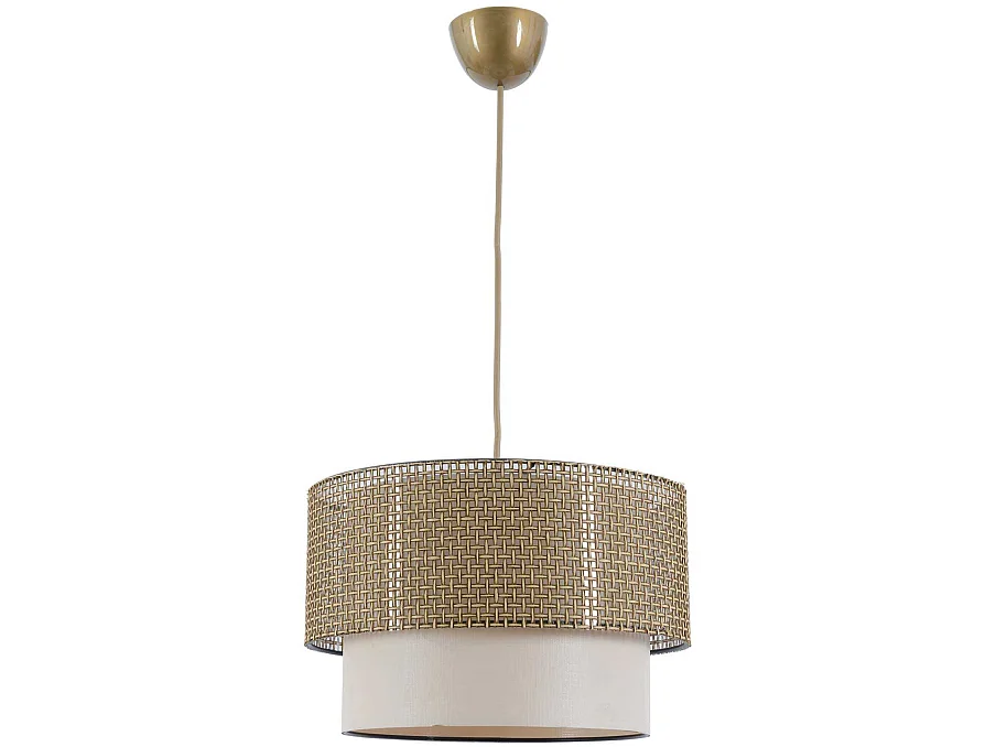 Suspension en métal et tissu Coral